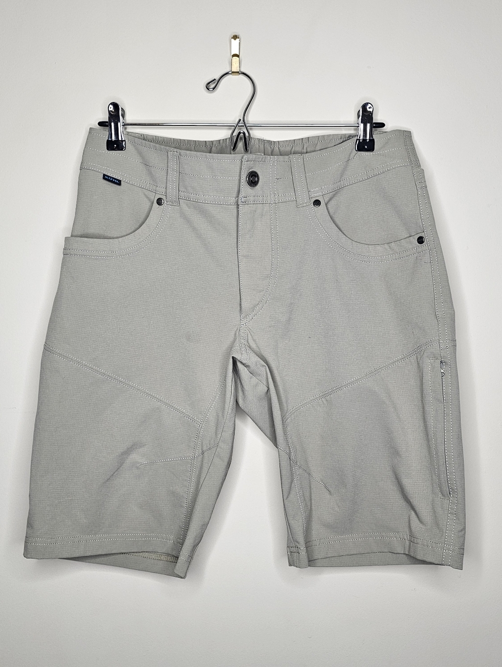 Kuhl Silencr Kargo Shorts Hiking Climbing 32 Khaki Gray Tan